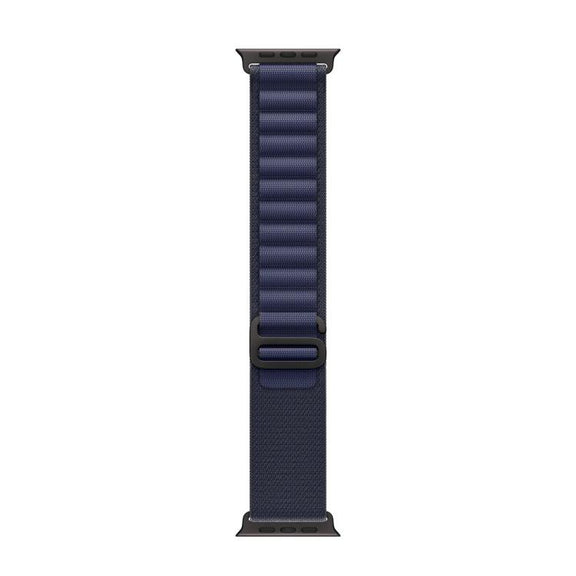 For Apple Watch 42mm / 41mm / 40mm / 38mm Alpine Loop Nylon Watch Band(Navy Black Buckle)