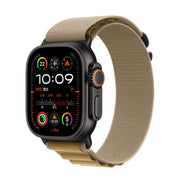For Apple Watch 42mm / 41mm / 40mm / 38mm Alpine Loop Nylon Watch Band(Tan Black Buckle)
