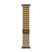 For Apple Watch 42mm / 41mm / 40mm / 38mm Alpine Loop Nylon Watch Band(Tan Black Buckle)