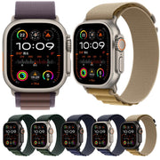 For Apple Watch 42mm / 41mm / 40mm / 38mm Alpine Loop Nylon Watch Band(Navy Black Buckle)
