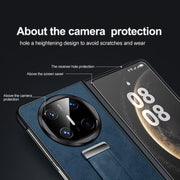 For Huawei Mate X6 SULADA PC Hybrid Leather Texture Skin Feel Shockproof Phone Case(Black)