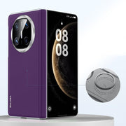 For Huawei Mate X6 SULADA Skin Feel Liquid Leather Shockproof Phone Case(Purple)
