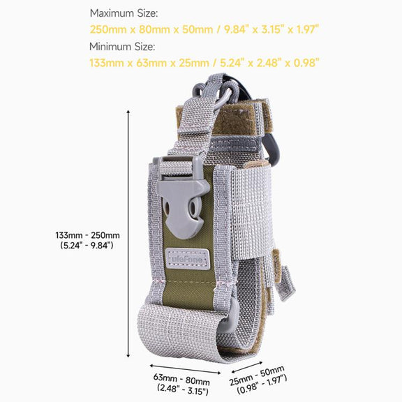 Ulefone Armor Holster Multi-Purpose Phone Pouch Waist Bag(Grey)