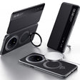 For Huawei Mate 70 Pro / Mate 70 Pro+ SULADA Smart View Window MagSafe Magnetic Holder Leather Phone Case(Black) - free shipping - PMC TechLife - Order now!