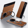 For Huawei Mate 70 RS Ultimate SULADA Smart View Window MagSafe Magnetic Holder Leather Phone Case(Brown) - free shipping - PMC TechLife - Order now!