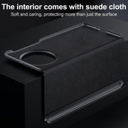 For Huawei Mate X6 SULADA Smart Series Wristband Holder Smart View Window Genuine Leather Phone Case(Red)