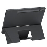 For Samsung Galaxy Tab S10 FE / S9 FE / S9 Holder Floating Detachable Backlight Keyboard Tablet Leather Case with Touchpad(Black)