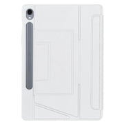 For Samsung Galaxy Tab S10 FE / S9 FE / S9 Holder Floating Detachable Backlight Keyboard Tablet Leather Case with Touchpad(White)