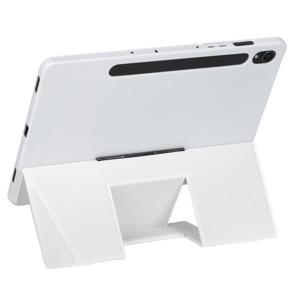 For Samsung Galaxy Tab S10 FE / S9 FE / S9 Holder Floating Detachable Backlight Keyboard Tablet Leather Case with Touchpad(White)