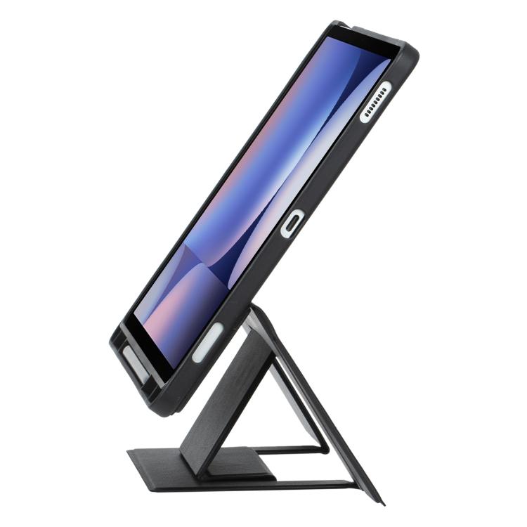 For Samsung Galaxy Tab S10+ / S9 FE+ / S9+ Holder Floating Detachable Backlight Keyboard Tablet Leather Case with Touchpad(Black)