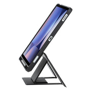For Samsung Galaxy Tab S10+ / S9 FE+ / S9+ Holder Floating Detachable Backlight Keyboard Tablet Leather Case with Touchpad(Black)