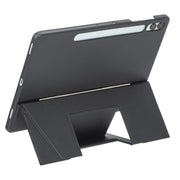 For Samsung Galaxy Tab S10+ / S9 FE+ / S9+ Holder Floating Detachable Backlight Keyboard Tablet Leather Case with Touchpad(Black)