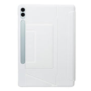 For Samsung Galaxy Tab S10+ / S9 FE+ / S9+ Holder Floating Detachable Backlight Keyboard Tablet Leather Case with Touchpad(White)