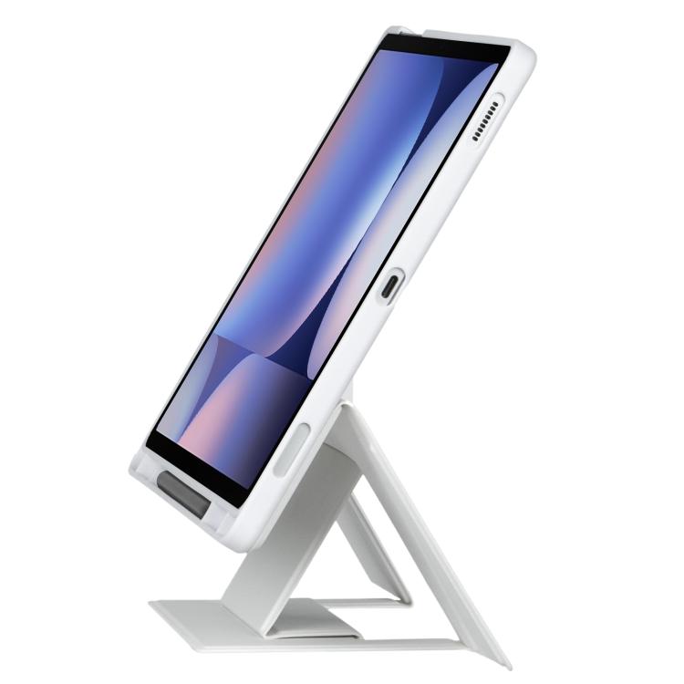 For Samsung Galaxy Tab S10+ / S9 FE+ / S9+ Holder Floating Detachable Backlight Keyboard Tablet Leather Case with Touchpad(White)