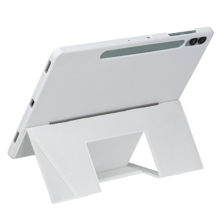 For Samsung Galaxy Tab S10+ / S9 FE+ / S9+ Holder Floating Detachable Backlight Keyboard Tablet Leather Case with Touchpad(White)