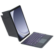 For Samsung Galaxy Tab A9+ Holder Floating Detachable Backlight Keyboard Tablet Leather Case with Touchpad(Black)