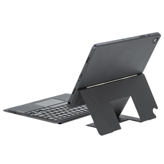 For Samsung Galaxy Tab A9+ Holder Floating Detachable Backlight Keyboard Tablet Leather Case with Touchpad(Black)