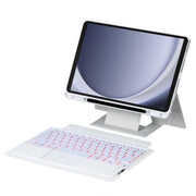 For Samsung Galaxy Tab A9+ Holder Floating Detachable Backlight Keyboard Tablet Leather Case with Touchpad(White)