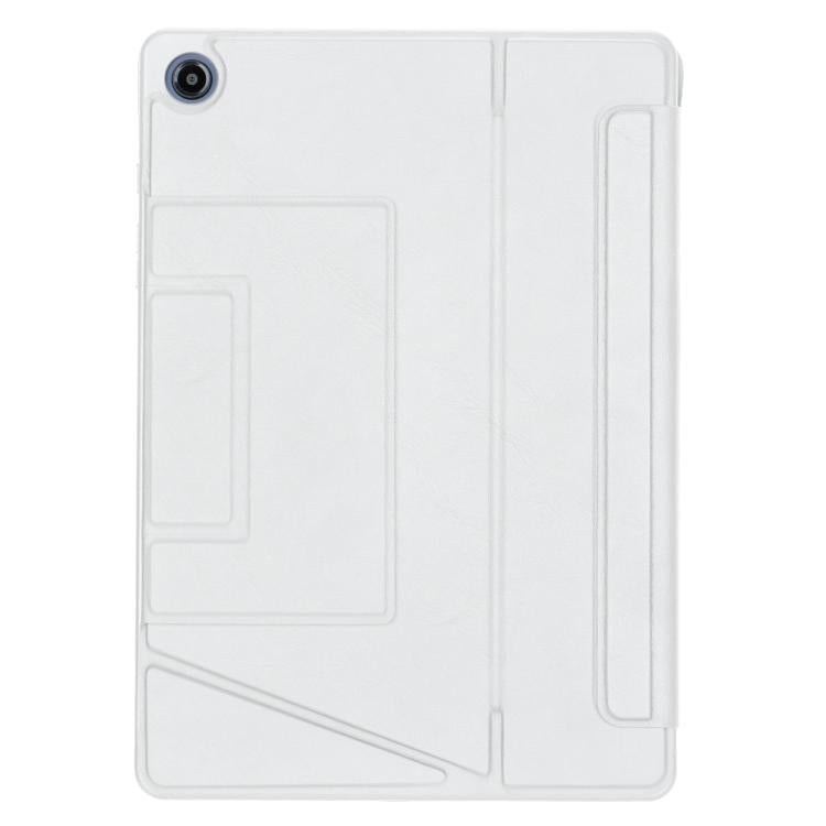 For Samsung Galaxy Tab A9+ Holder Floating Detachable Backlight Keyboard Tablet Leather Case with Touchpad(White)