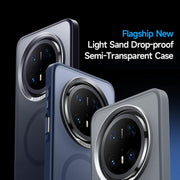 For Huawei Mate 70 SULADA Light Sand MagSafe Magnetic PC Hybrid TPU Phone Case(Grey)