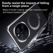 For Honor Magic7 SULADA Top Grain Leather MagSafe Magnetic Holder Phone Case(Red)