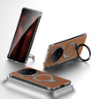 For Huawei Mate 70 RS Ultimate SULADA Top Grain Leather MagSafe Magnetic Holder Phone Case(Brown) - Huawei Cases by SULADA | Online Shopping South Africa | PMC TechLife | Buy Now Pay Later Mobicred