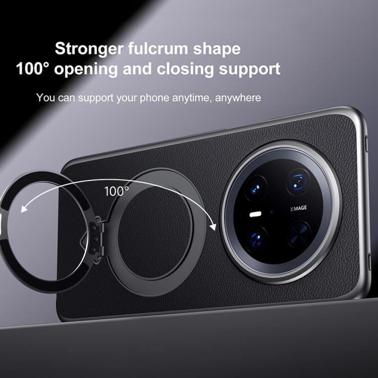 For Huawei Mate 70 Pro / Mate 70 Pro+ SULADA Top Grain Leather MagSafe Magnetic Holder Phone Case(Brown)