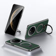 For Huawei Mate 70 SULADA Top Grain Leather MagSafe Magnetic Holder Phone Case(Green) - Huawei Cases by SULADA | Online Shopping South Africa | PMC TechLife | Buy Now Pay Later Mobicred