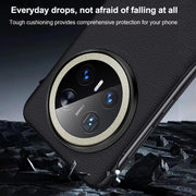 For Huawei Mate 70 SULADA Frameless Top Layer Cowhide Leather Hybrid PC Phone Case(Black)