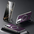 For iPhone 16 Plus SULADA Kevlar Texture MagSafe Magnetic Holder Phone Case(Purple) - iPhone 16 Plus Cases by SULADA | Online Shopping South Africa | PMC TechLife | Buy Now Pay Later Mobicred