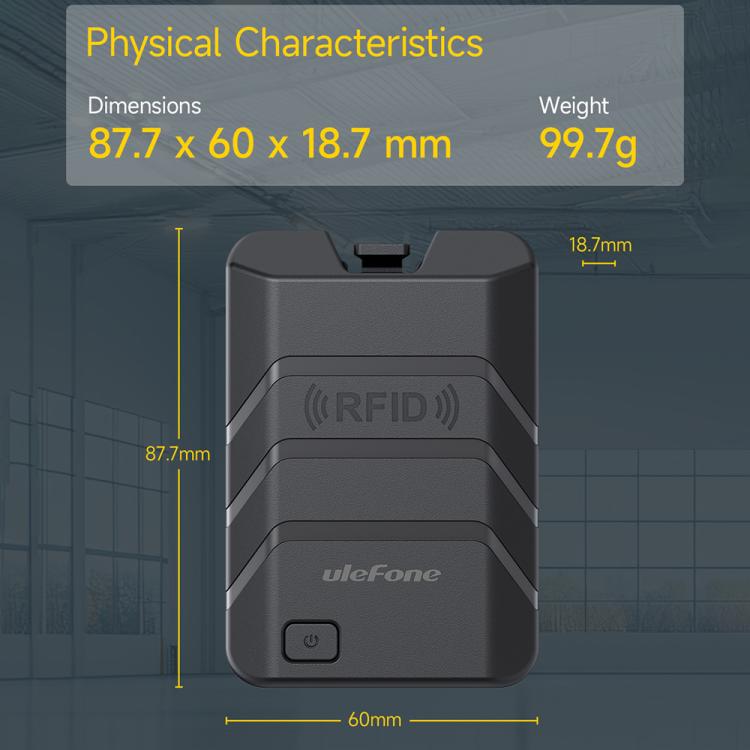 Ulefone Bluetooth 5.2 Portable UHF RFID Tag Reader(Black)