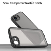 For iPhone 16e Fan Dun Series TPU Hybrid PC Frosted Phone Case(Black)