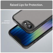 For iPhone 16e Fan Dun Series TPU Hybrid PC Frosted Phone Case(Black)