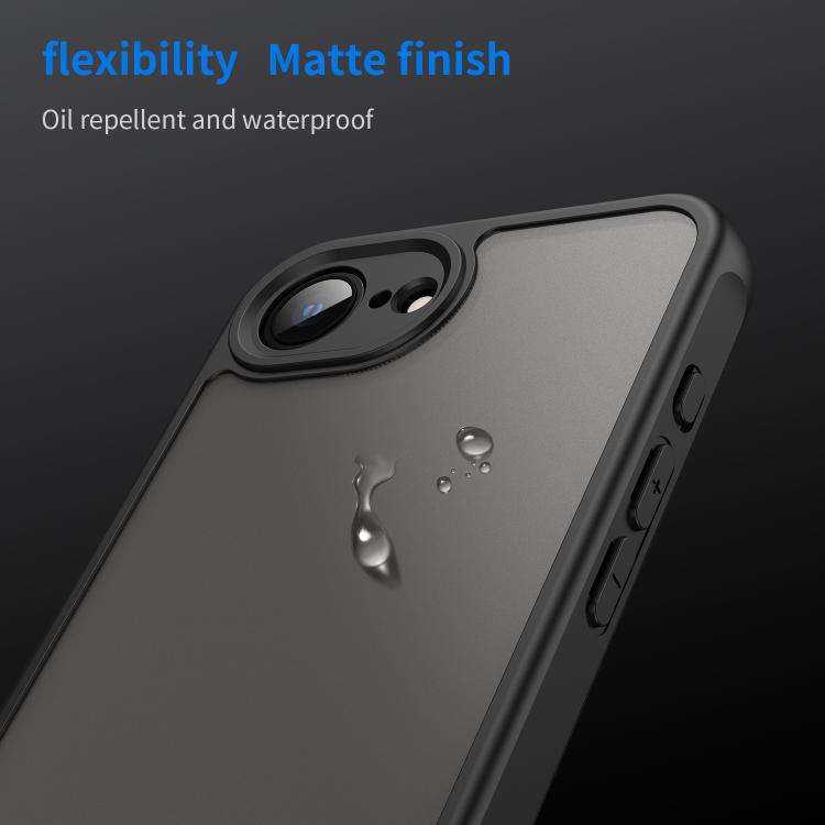 For iPhone 16e Fan Dun Series TPU Hybrid PC Frosted Phone Case(Black)
