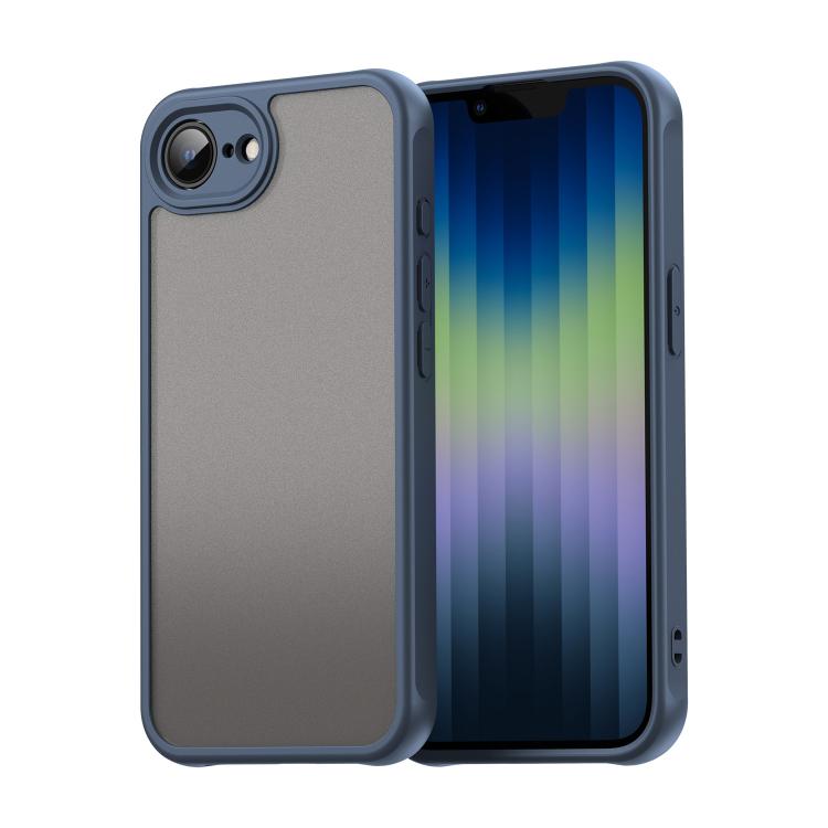 For iPhone 16e Fan Dun Series TPU Hybrid PC Frosted Phone Case(Blue)