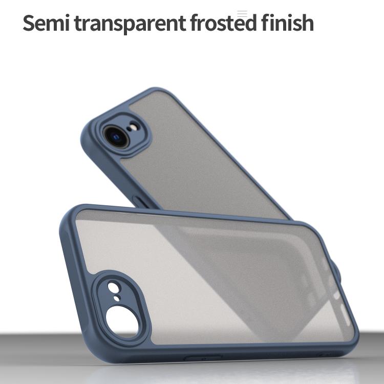 For iPhone 16e Fan Dun Series TPU Hybrid PC Frosted Phone Case(Blue)