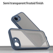 For iPhone 16e Fan Dun Series TPU Hybrid PC Frosted Phone Case(Blue)