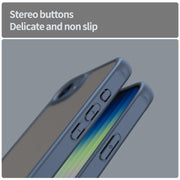 For iPhone 16e Fan Dun Series TPU Hybrid PC Frosted Phone Case(Blue)