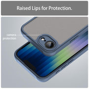 For iPhone 16e Fan Dun Series TPU Hybrid PC Frosted Phone Case(Blue)