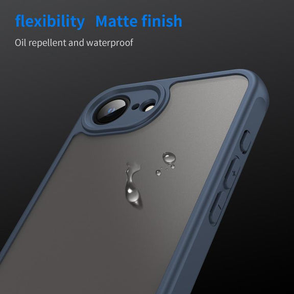 For iPhone 16e Fan Dun Series TPU Hybrid PC Frosted Phone Case(Blue)