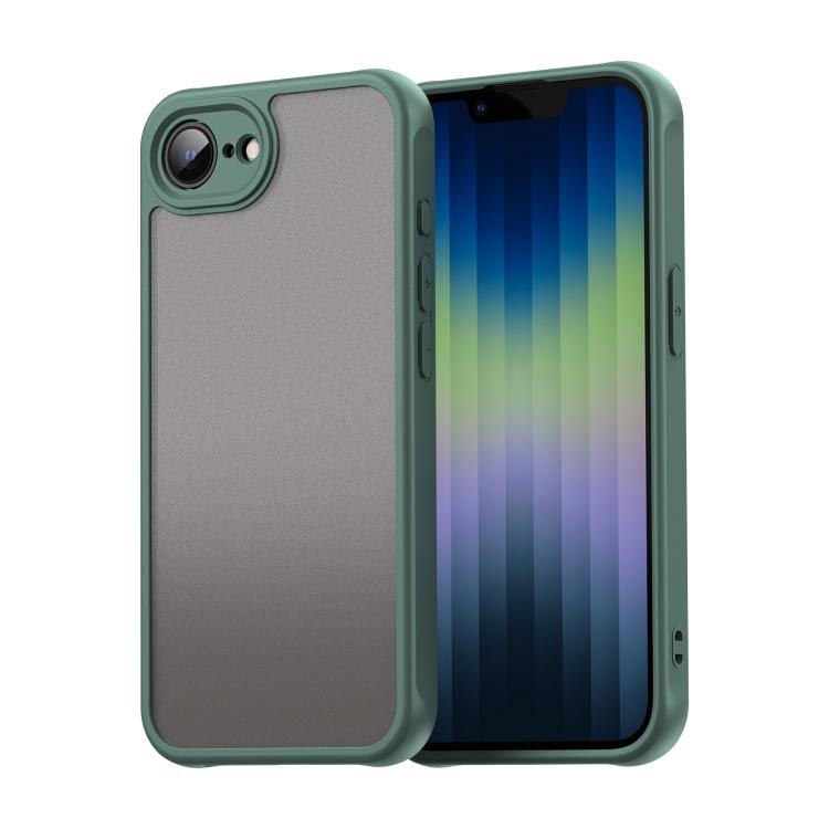 For iPhone 16e Fan Dun Series TPU Hybrid PC Frosted Phone Case(Green)