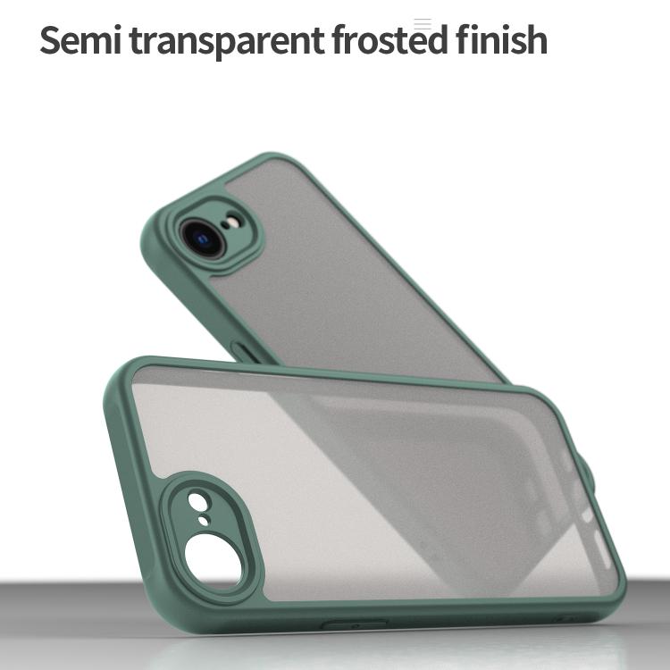 For iPhone 16e Fan Dun Series TPU Hybrid PC Frosted Phone Case(Green)