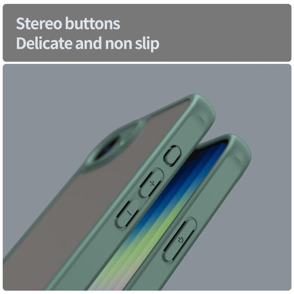 For iPhone 16e Fan Dun Series TPU Hybrid PC Frosted Phone Case(Green)