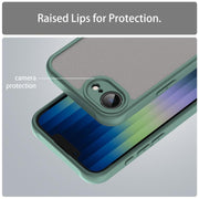 For iPhone 16e Fan Dun Series TPU Hybrid PC Frosted Phone Case(Green)