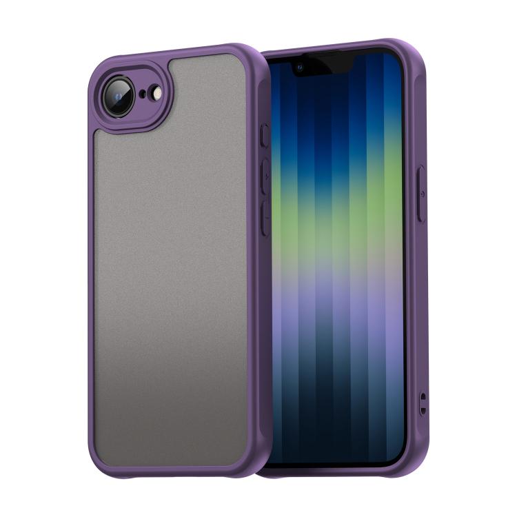 For iPhone 16e Fan Dun Series TPU Hybrid PC Frosted Phone Case(Purple)