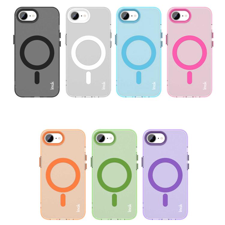 For iPhone 16e IMAK Candy Series Shockproof MagSafe Phone Case(White)
