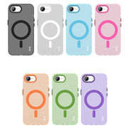 For iPhone 16e IMAK Candy Series Shockproof MagSafe Phone Case(Red)
