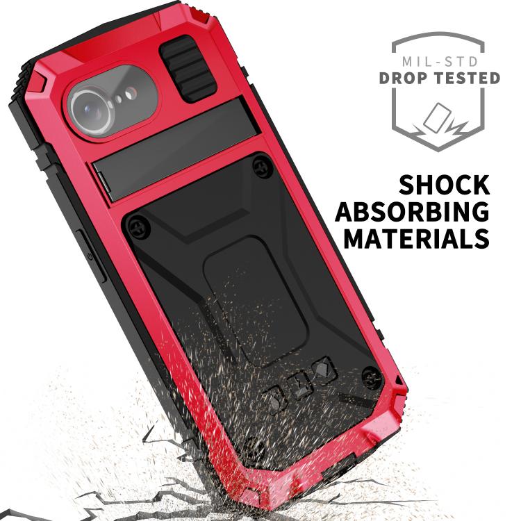 For iPhone 16e IP68 Water-resistant Dustproof Shockproof Phone Case(Red)