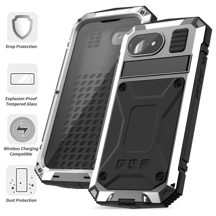 For iPhone 16e IP68 Water-resistant Dustproof Shockproof Phone Case(Silver)