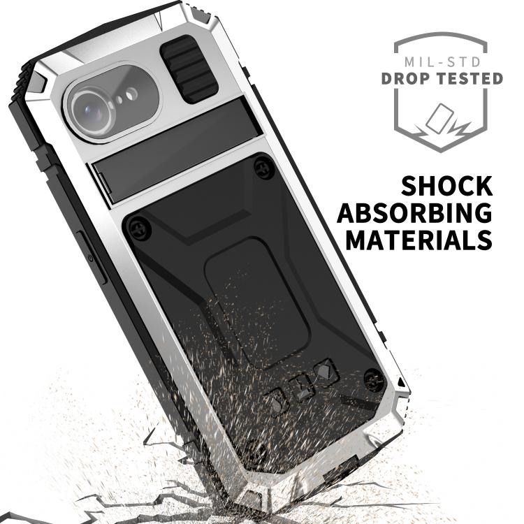 For iPhone 16e IP68 Water-resistant Dustproof Shockproof Phone Case(Silver)